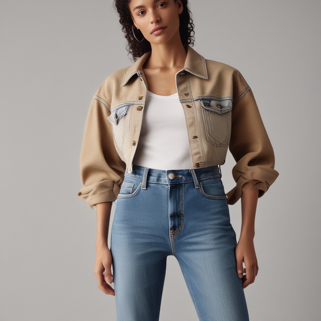 Model wearing Good Movin jeans